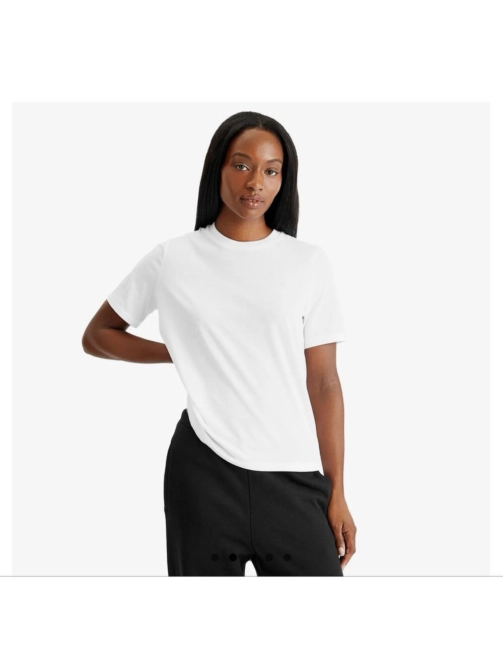 Women's SKIMS Relaxed Tees T-Shirt in White, Size L NWT